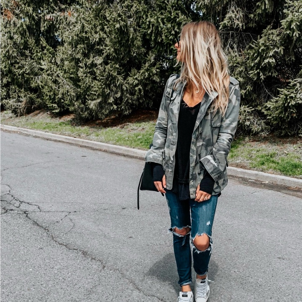 Free People Women's Camouflage Jacket